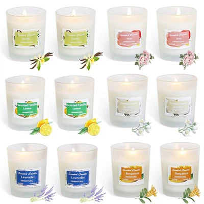 Sveča iz soje limone in sivke